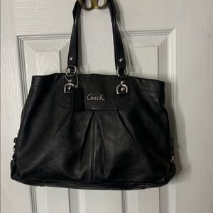 Coach Black Leather Shoulder Bag